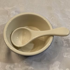 Phaltzgraff Stoneware Crock  Bowl with Spoon Summer Breeze